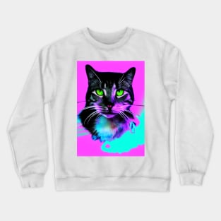 Cat green eyes t-shirt Crewneck Sweatshirt